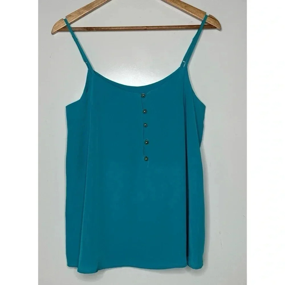 Yumi Kim x Anthropologie Turquoise 100% Silk Camisole Size Small